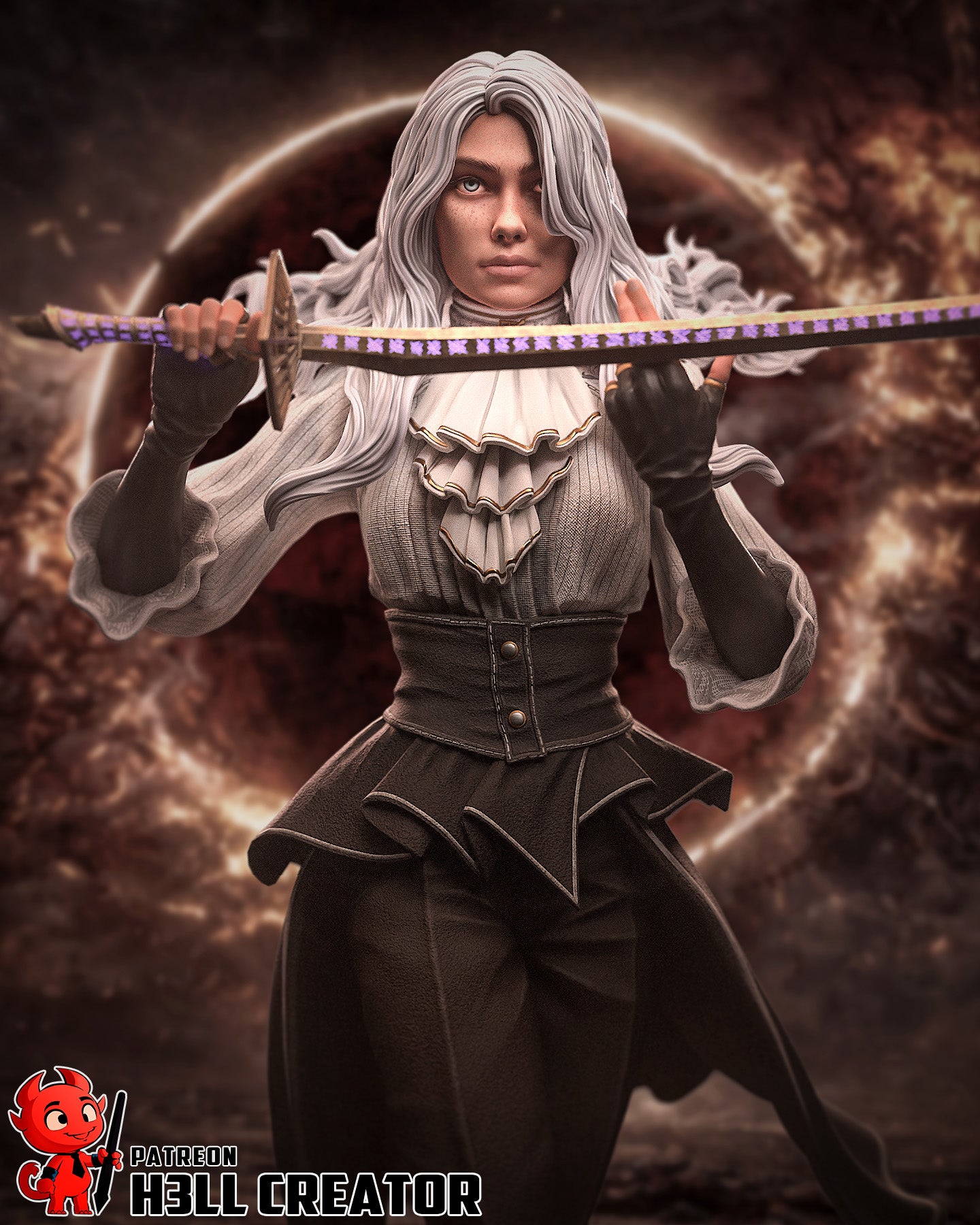 Maelle | 3D Printed Resin Model | Unpainted or Hand-Painted