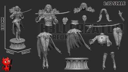 Maelle | 3D Printed Resin Model | Unpainted or Hand-Painted