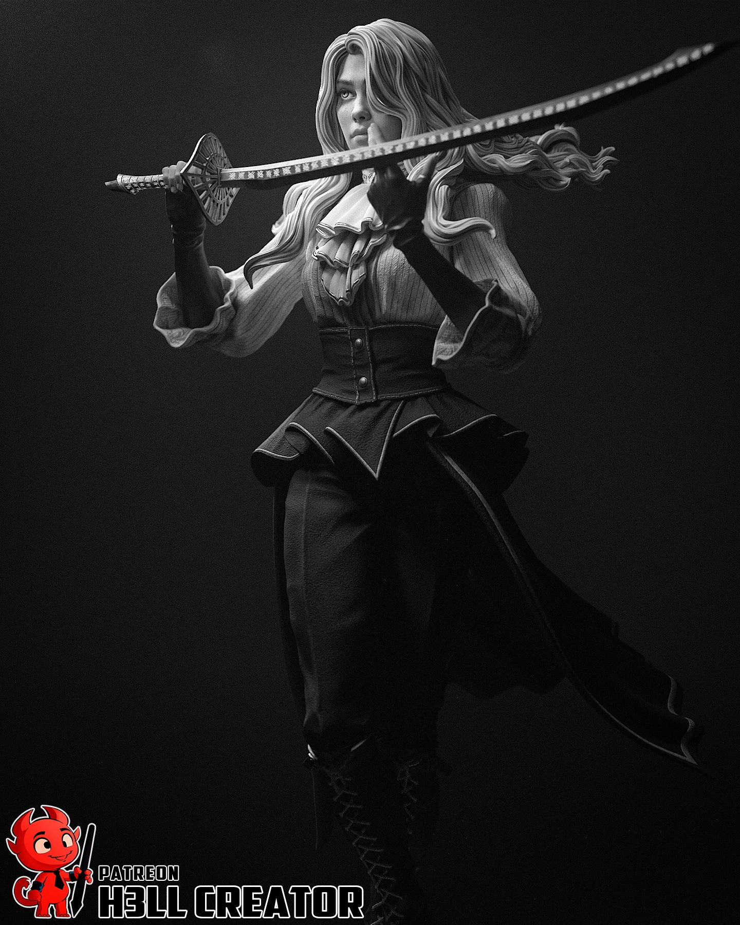 Maelle | 3D Printed Resin Model | Unpainted or Hand-Painted