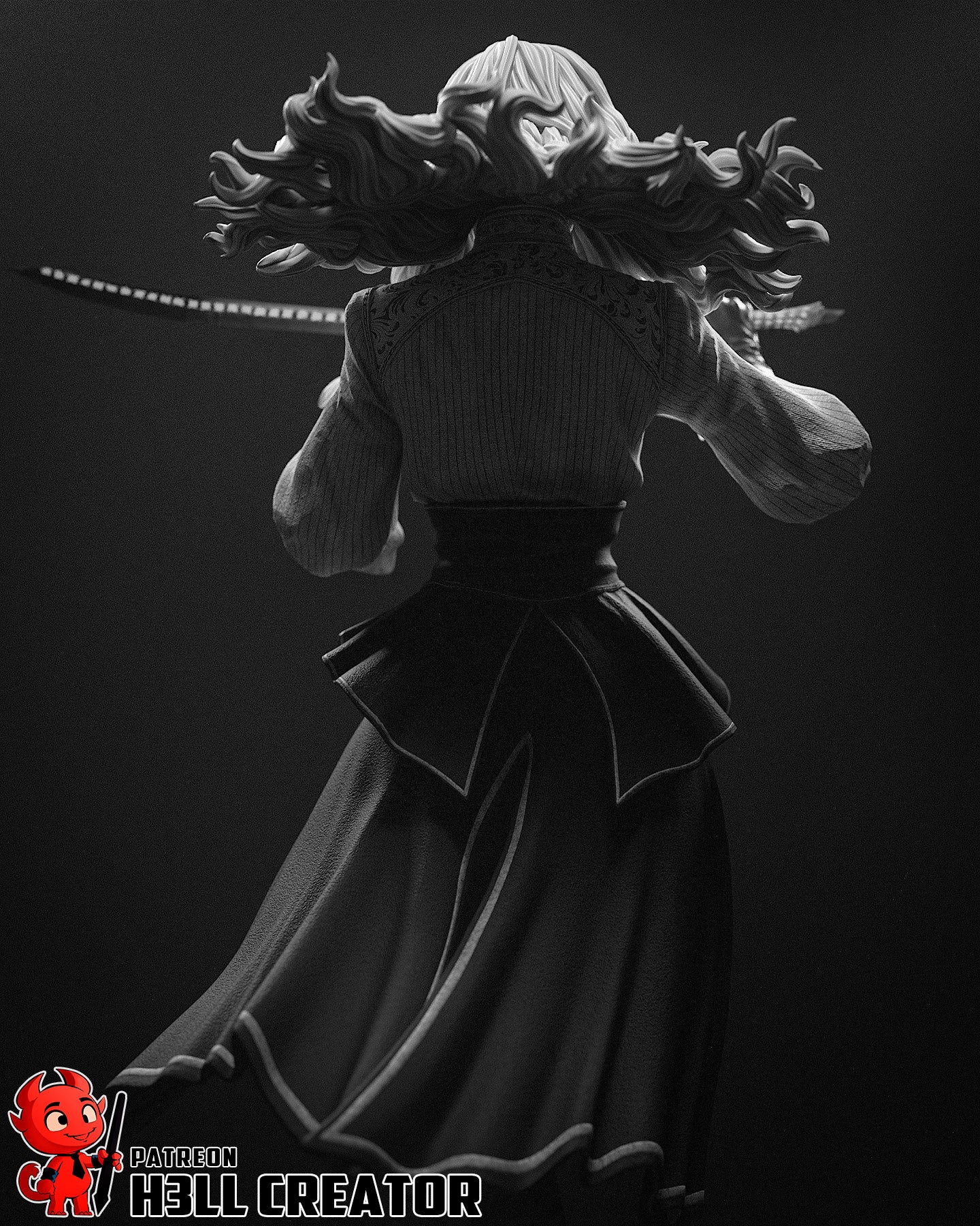 Maelle | 3D Printed Resin Model | Unpainted or Hand-Painted