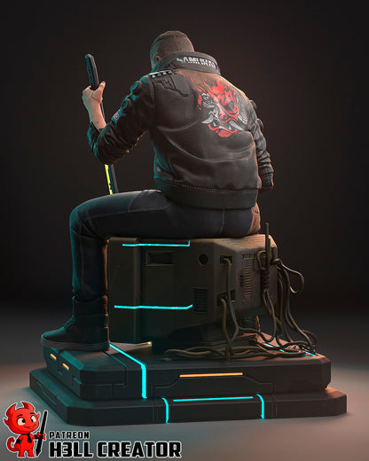 V - Cyberpunk - Male Variation | 3D Printed Resin Model | Unpainted or Hand-Painted