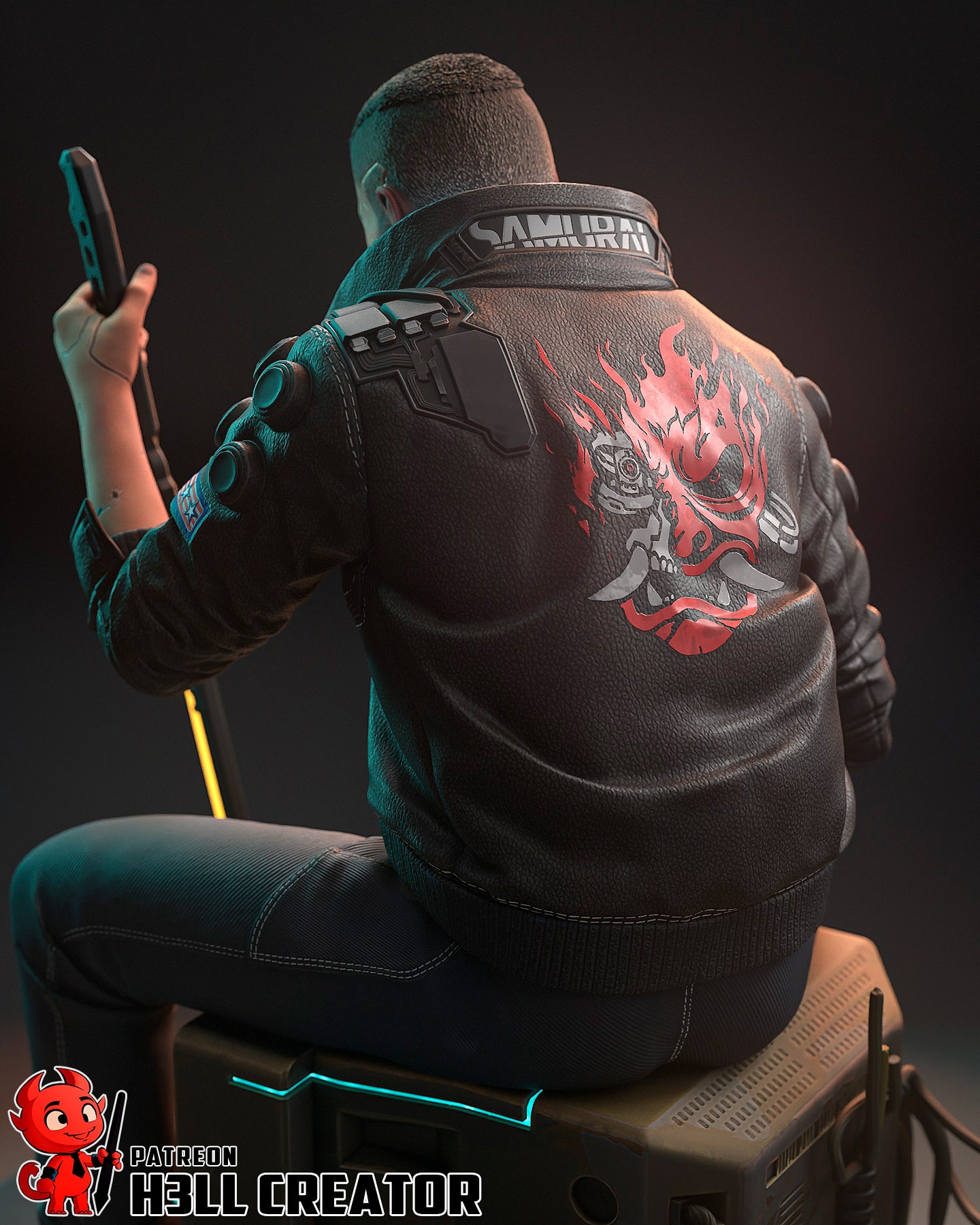 V - Cyberpunk - Male Variation | 3D Printed Resin Model | Unpainted or Hand-Painted