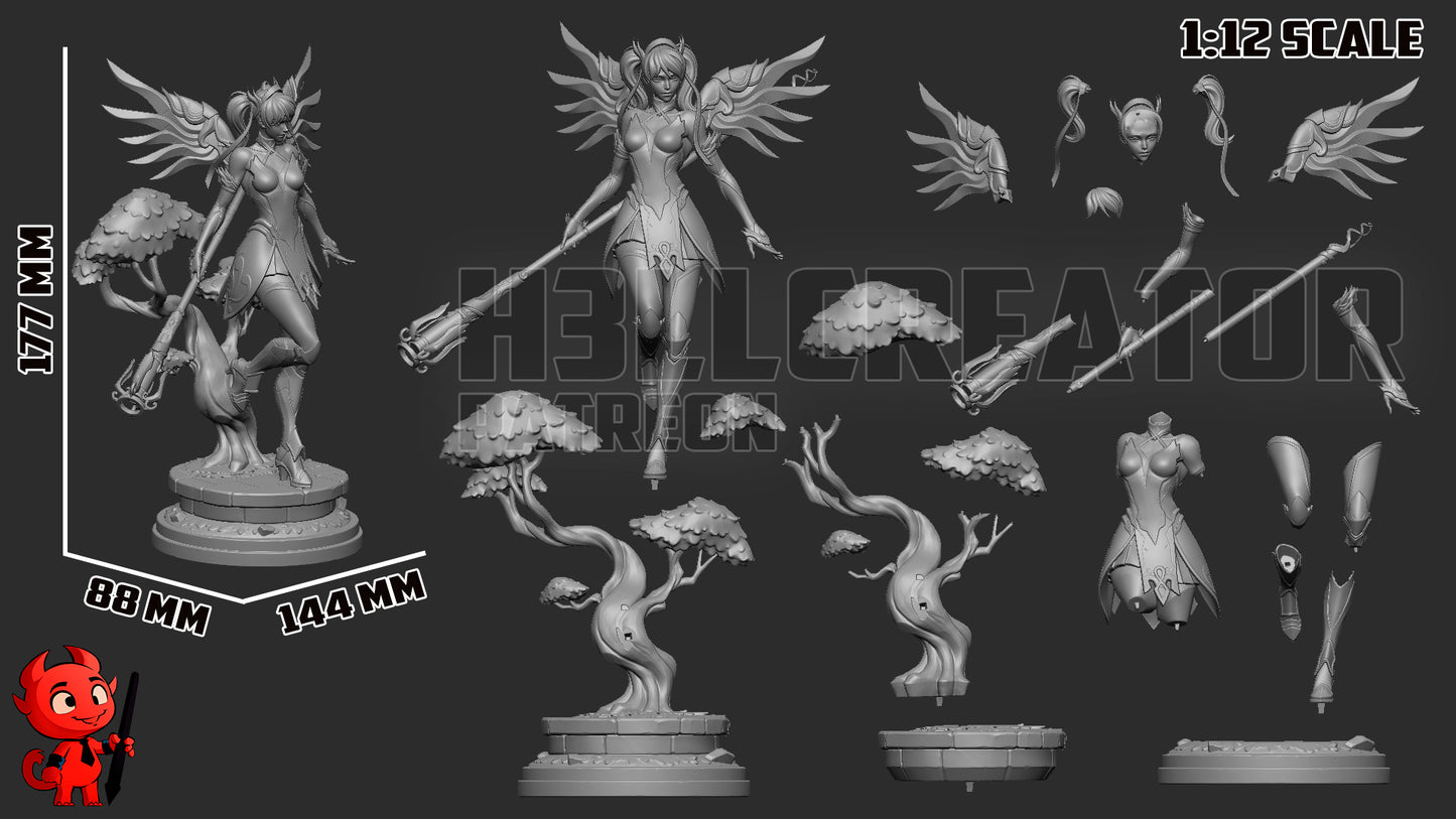 Mercy | 3D Printed Resin Model | Unpainted or Hand-Painted