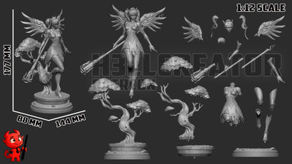 Mercy | 3D Printed Resin Model | Unpainted or Hand-Painted