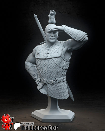 Minsc Bust | Baldur's Gate 3 (fan art) | Resin 3d Printed | High Detail and Quality