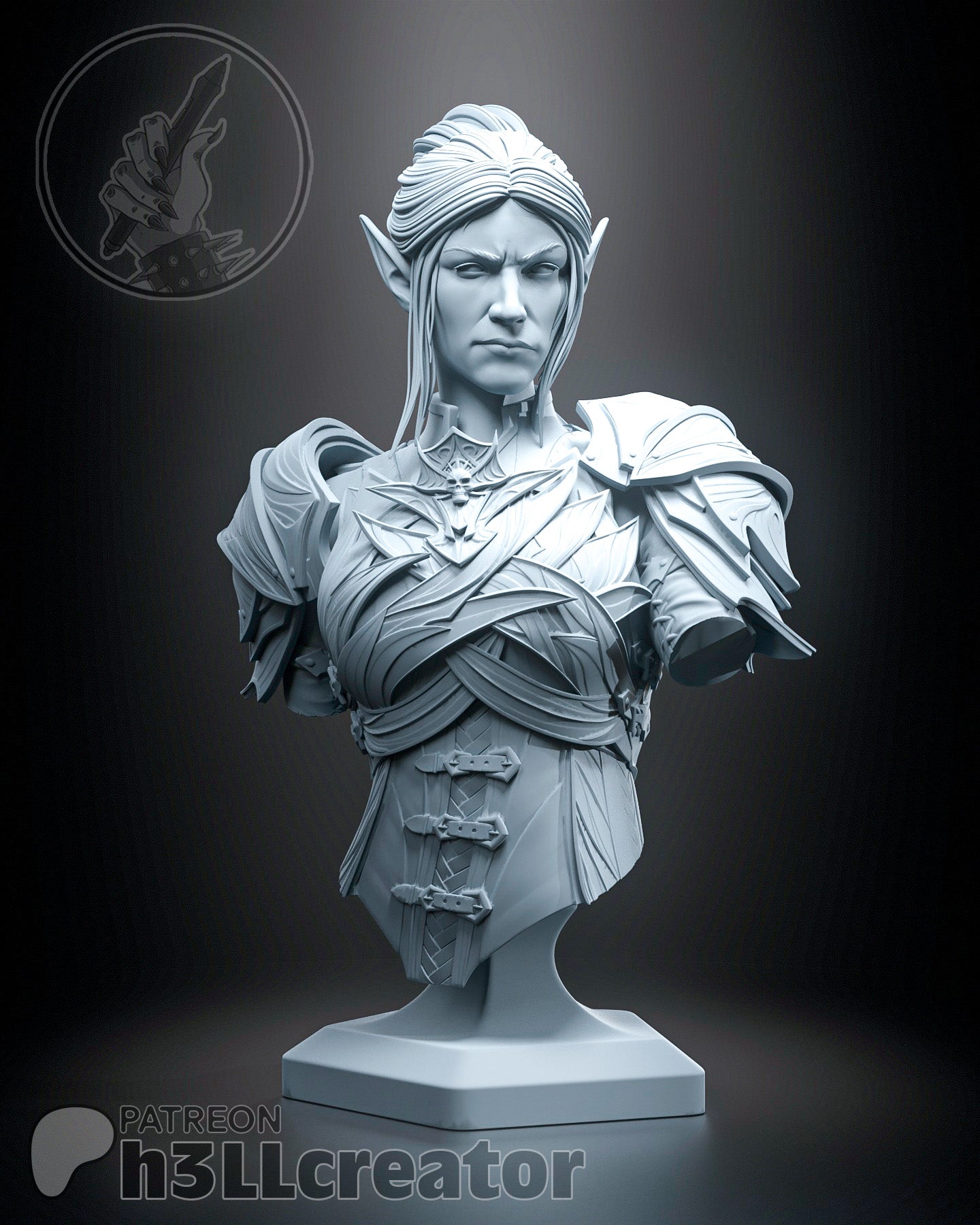 Minthara Bust | Baldur's Gate 3 (fan art) | Resin 3d Printed | High Detail and Quality