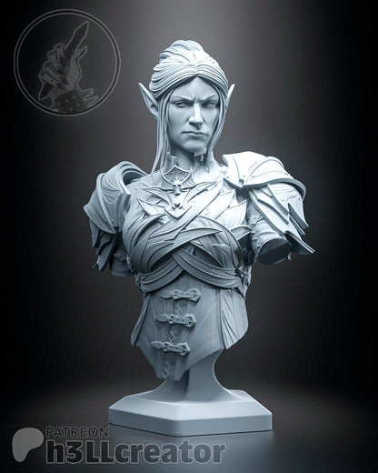 Minthara Bust | Baldur's Gate 3 (fan art) | Resin 3d Printed | High Detail and Quality