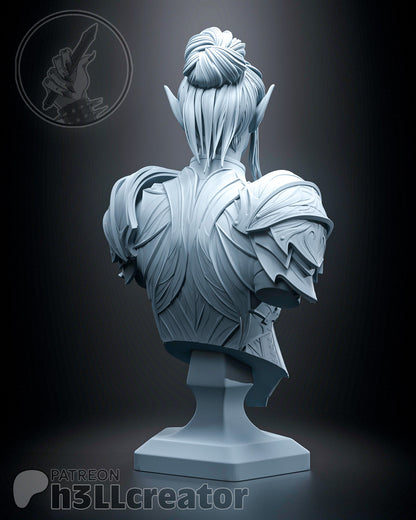 Minthara Bust | Baldur's Gate 3 (fan art) | Resin 3d Printed | High Detail and Quality