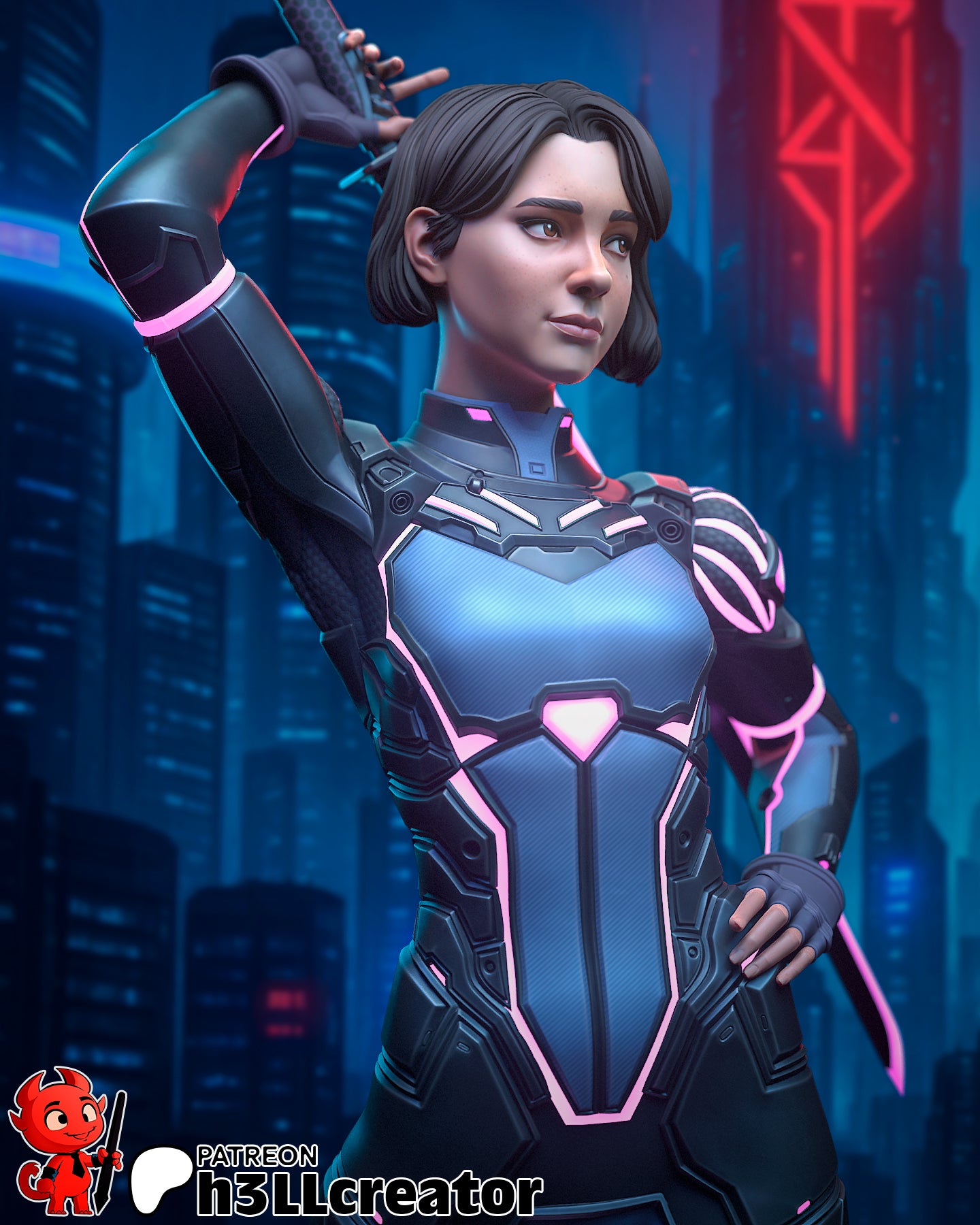 Mio | 3D Printed Resin Model | Unpainted or Hand-Painted