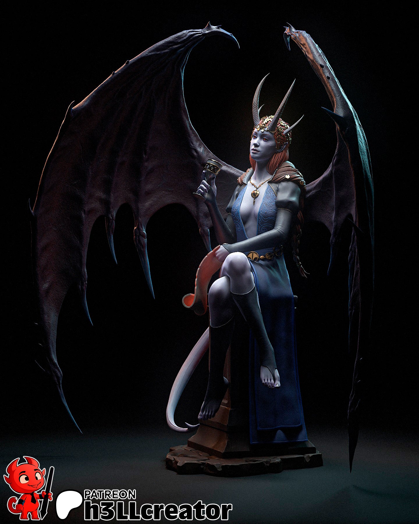 Mizora | 3D Printed Resin Model | Unpainted or Hand-Painted