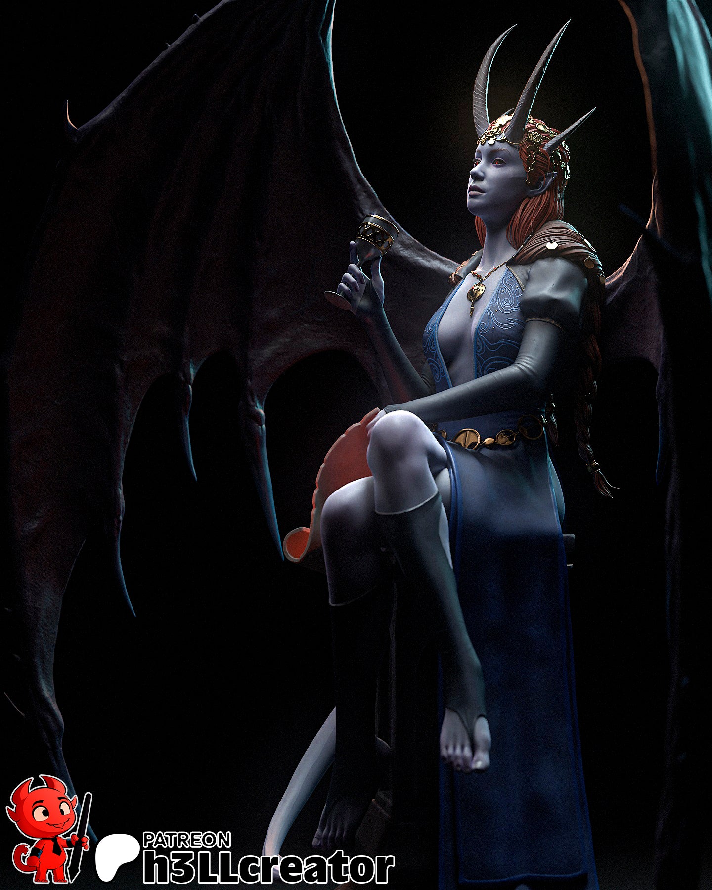 Mizora | 3D Printed Resin Model | Unpainted or Hand-Painted
