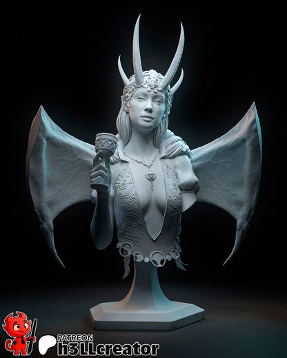 Mizora Bust | Baldur's Gate 3 (fan art) | Resin 3d Printed | High Detail and Quality