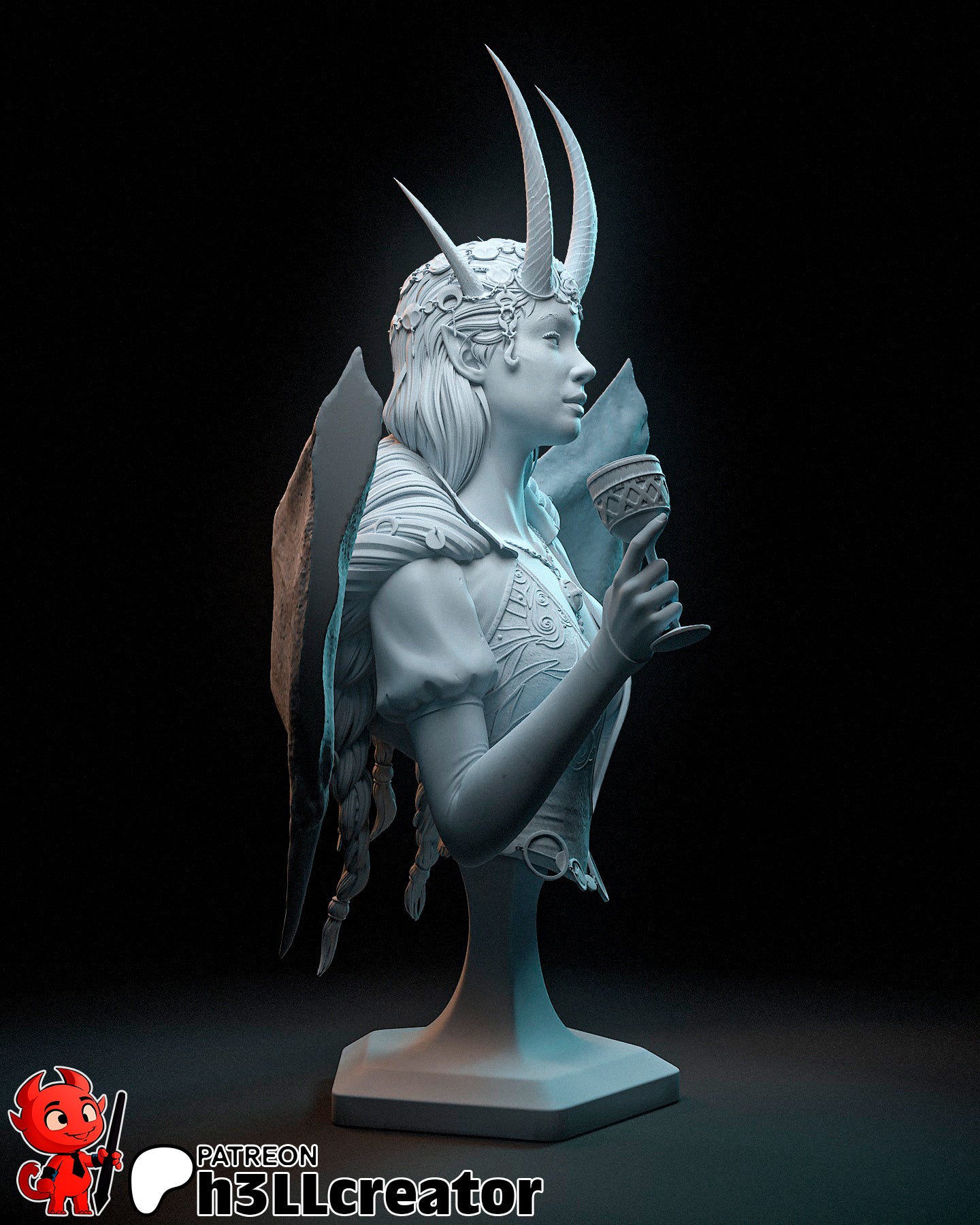 Mizora | 3D Printed Resin Model | Unpainted or Hand-Painted
