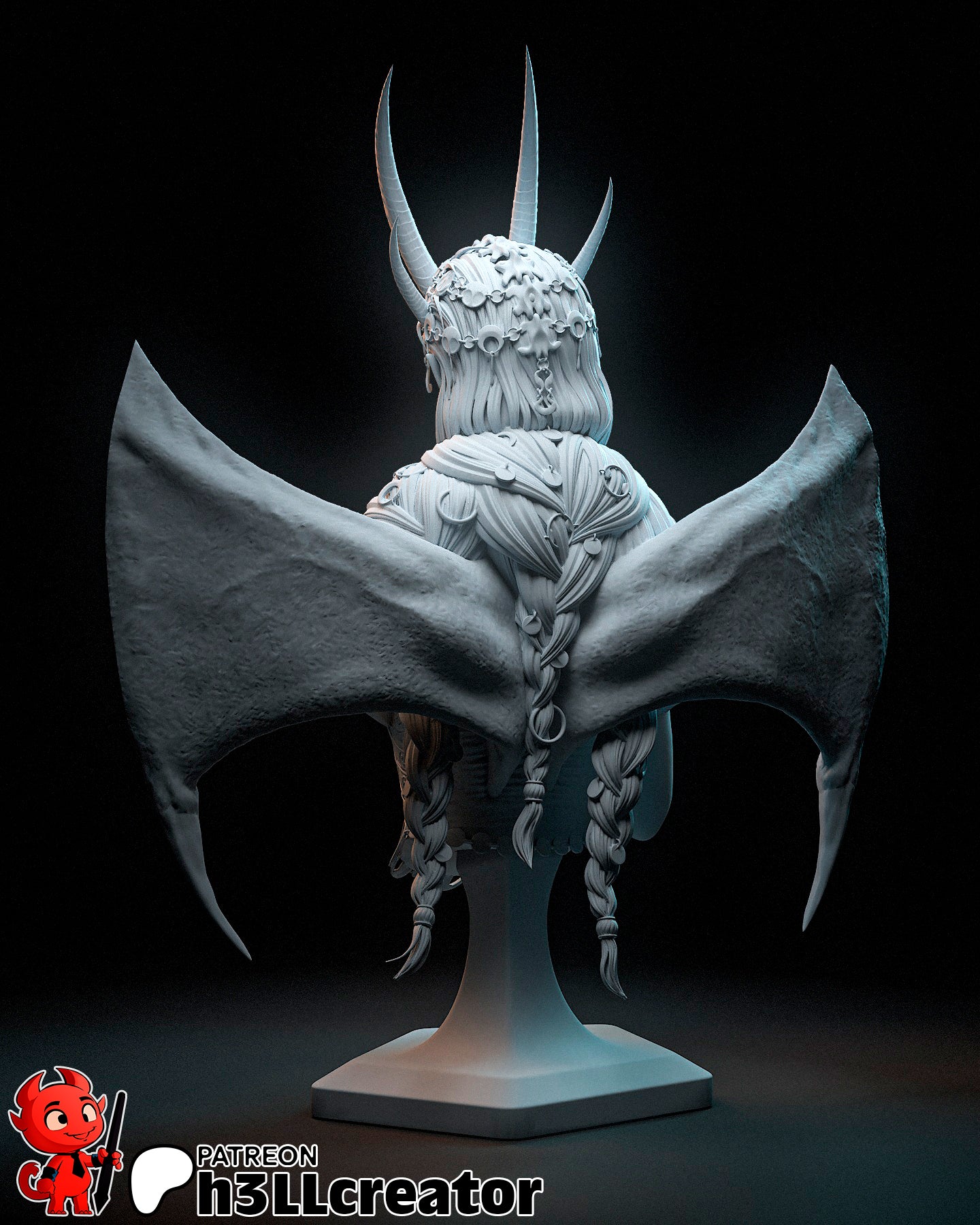 Mizora Bust | Baldur's Gate 3 (fan art) | Resin 3d Printed | High Detail and Quality