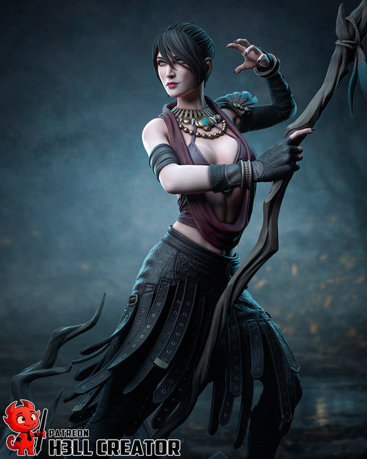 Morrigan | 3D Printed Resin Model | Unpainted or Hand-Painted