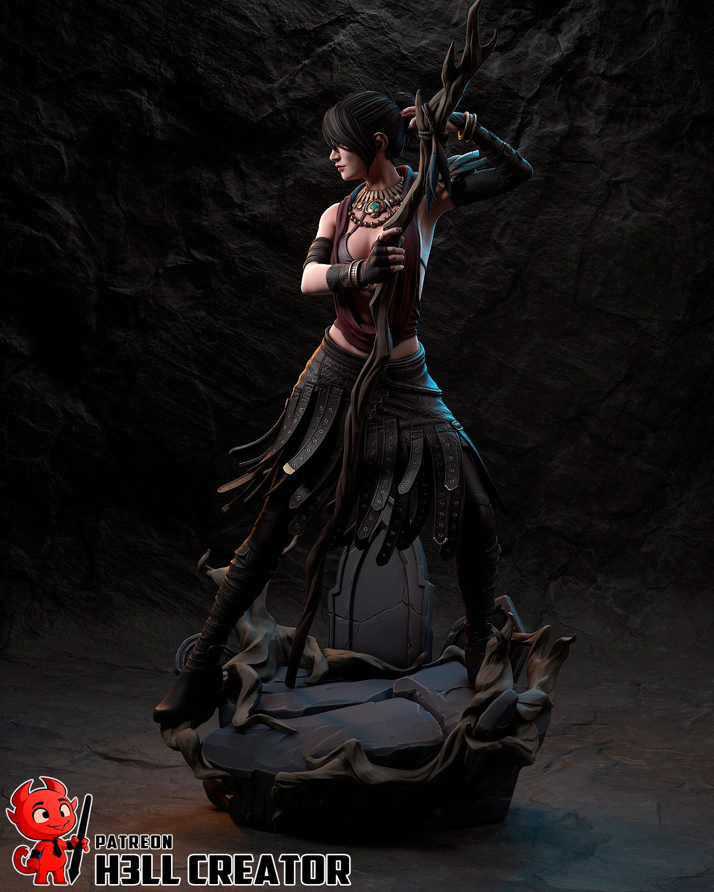 Morrigan | 3D Printed Resin Model | Unpainted or Hand-Painted