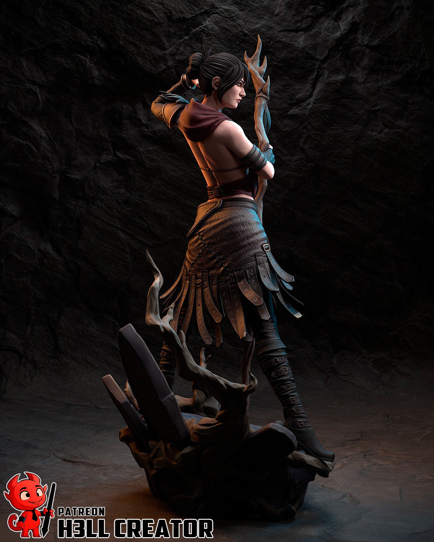 Morrigan | 3D Printed Resin Model | Unpainted or Hand-Painted