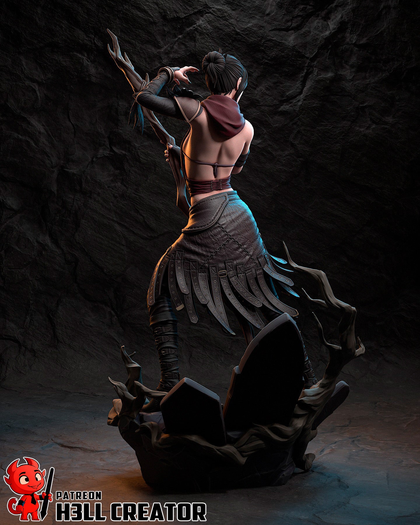 Morrigan | 3D Printed Resin Model | Unpainted or Hand-Painted