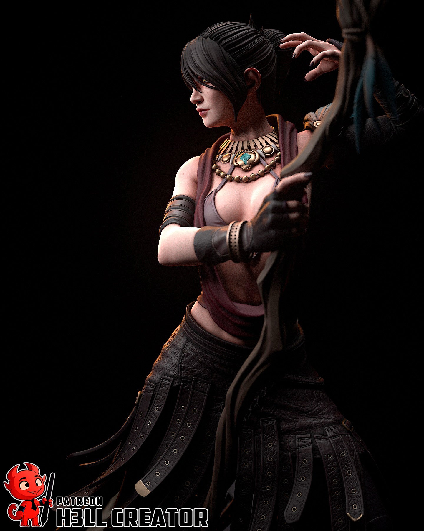Morrigan | 3D Printed Resin Model | Unpainted or Hand-Painted