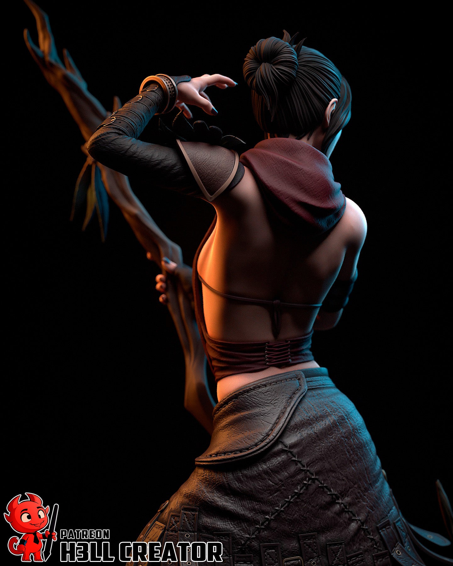 Morrigan | 3D Printed Resin Model | Unpainted or Hand-Painted