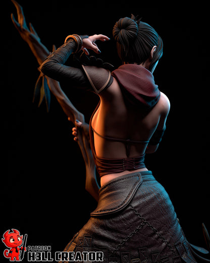 Morrigan | 3D Printed Resin Model | Unpainted or Hand-Painted