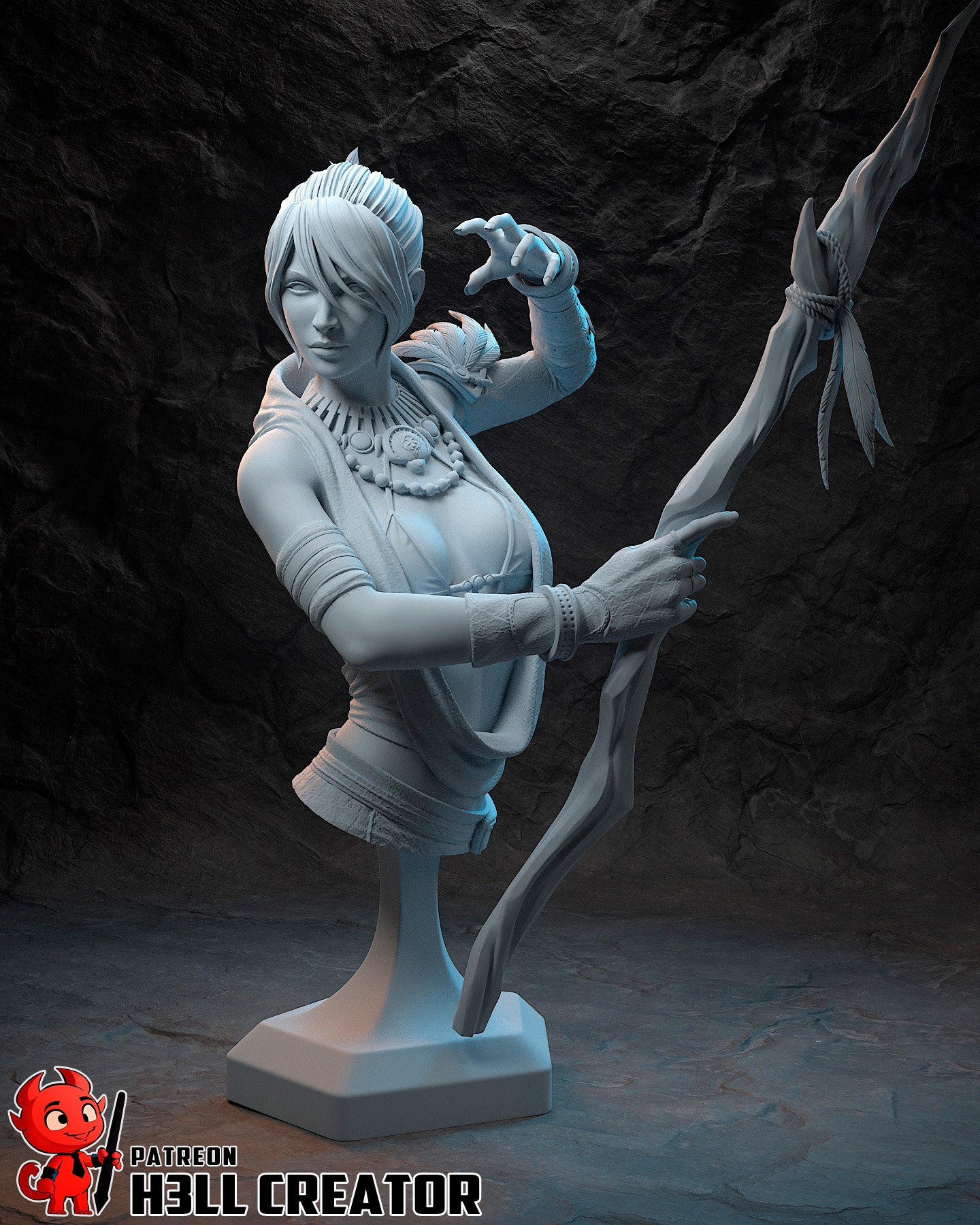 Morrigan | 3D Printed Resin Model | Unpainted or Hand-Painted