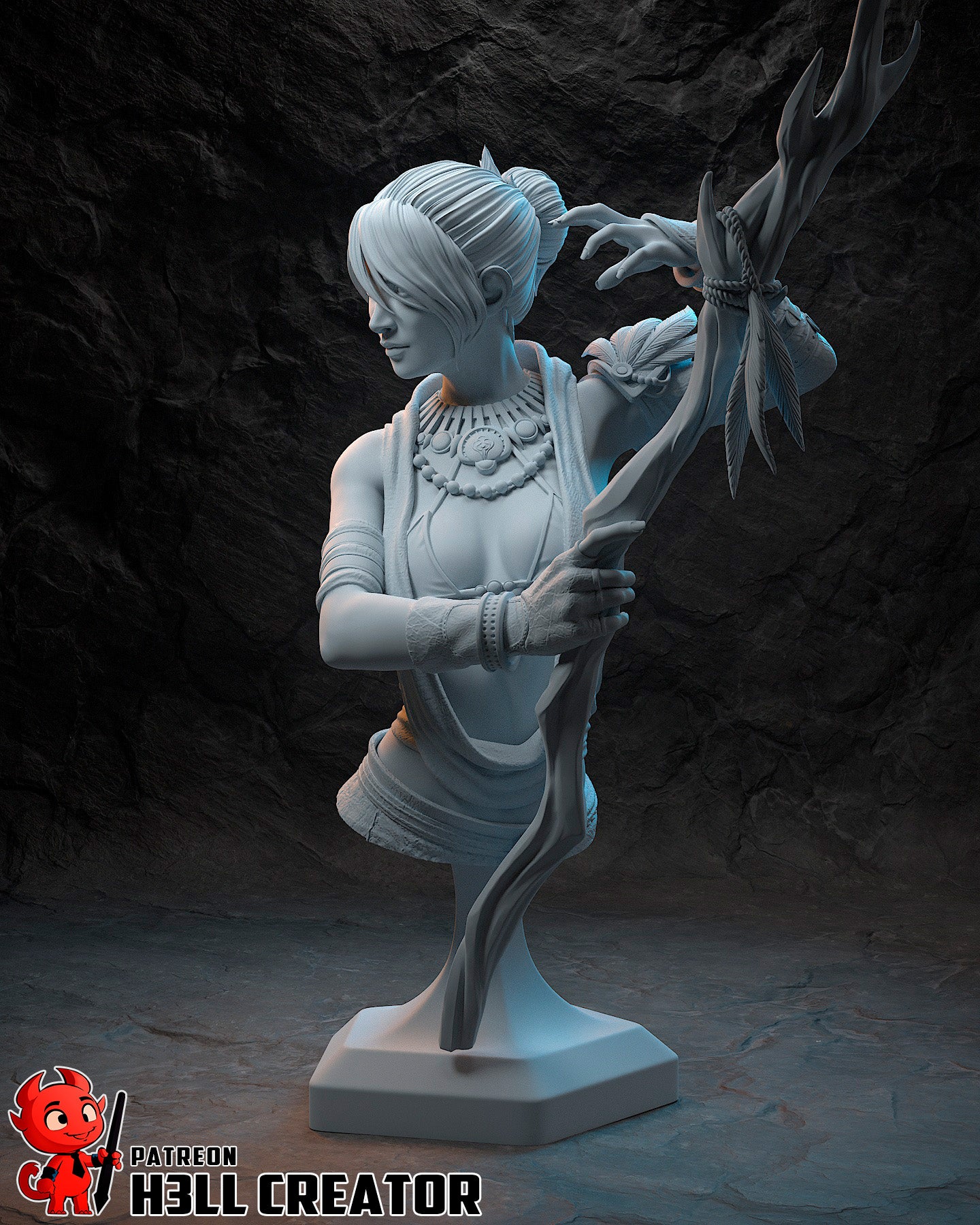 Morrigan | 3D Printed Resin Model | Unpainted or Hand-Painted