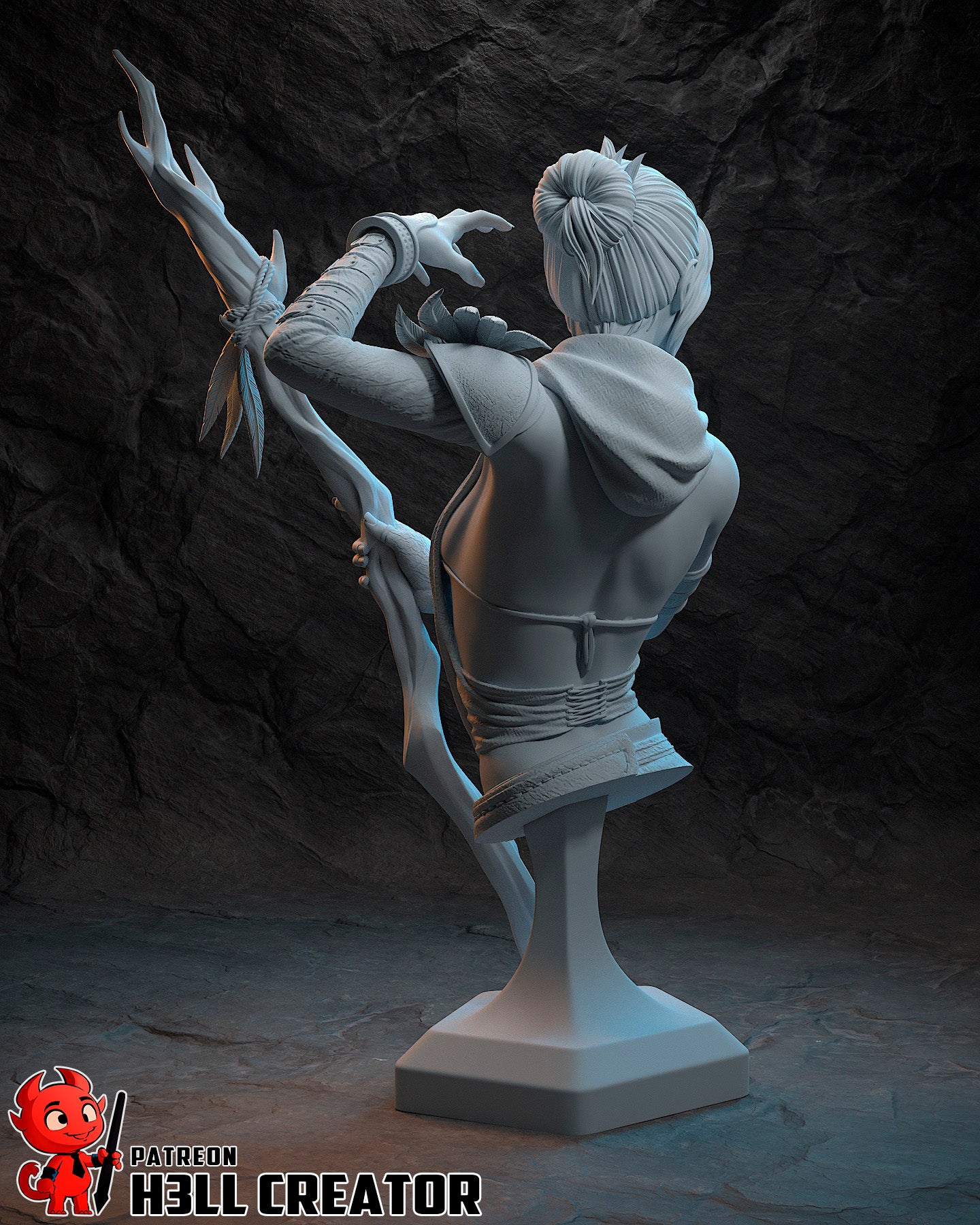 Morrigan | 3D Printed Resin Model | Unpainted or Hand-Painted