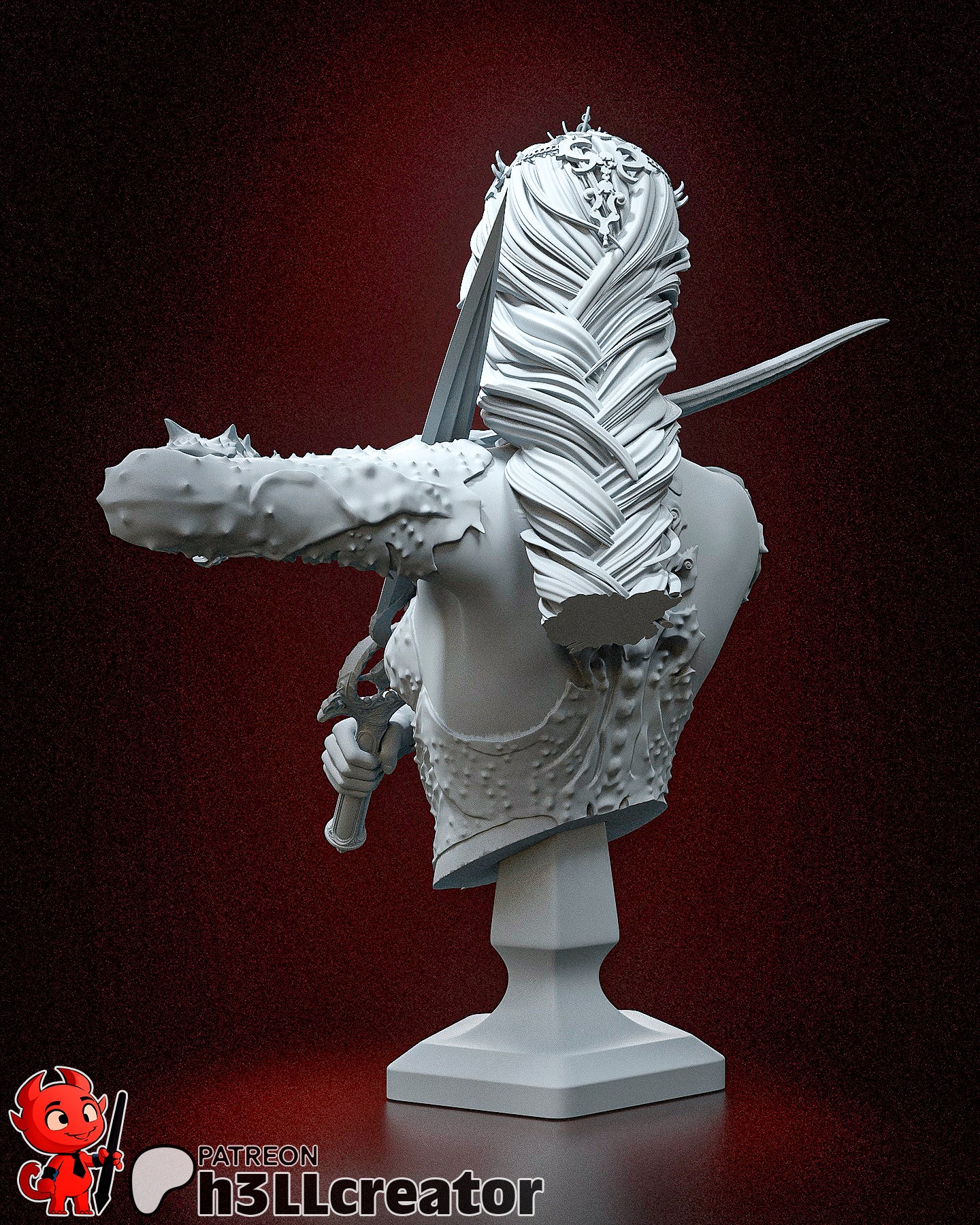 Orin Bust | Baldur's Gate 3 (fan art) | Resin 3d Printed | High Detail and Quality