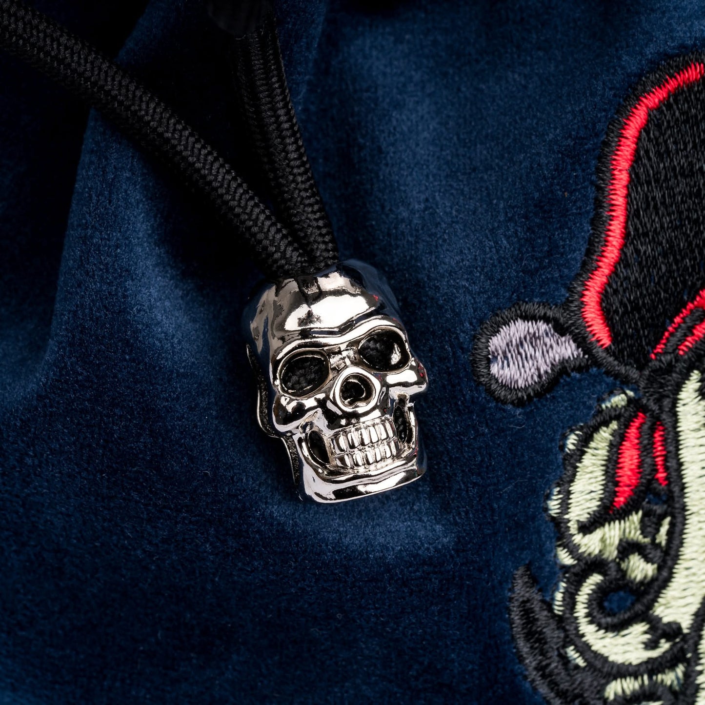 Plunderpus | Flannel Drawstring Dice Bag | Blue