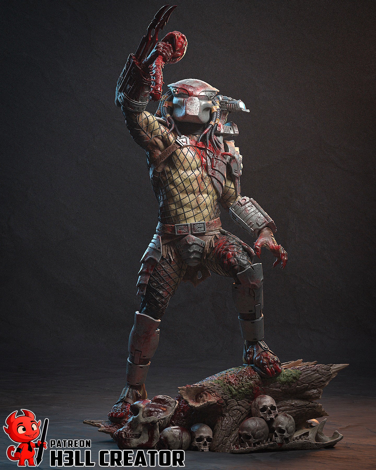 Predator | 3D Printed Resin Model | Unpainted or Hand-Painted