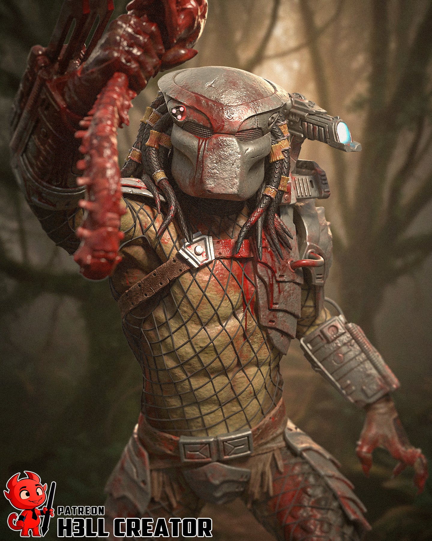 Predator | 3D Printed Resin Model | Unpainted or Hand-Painted