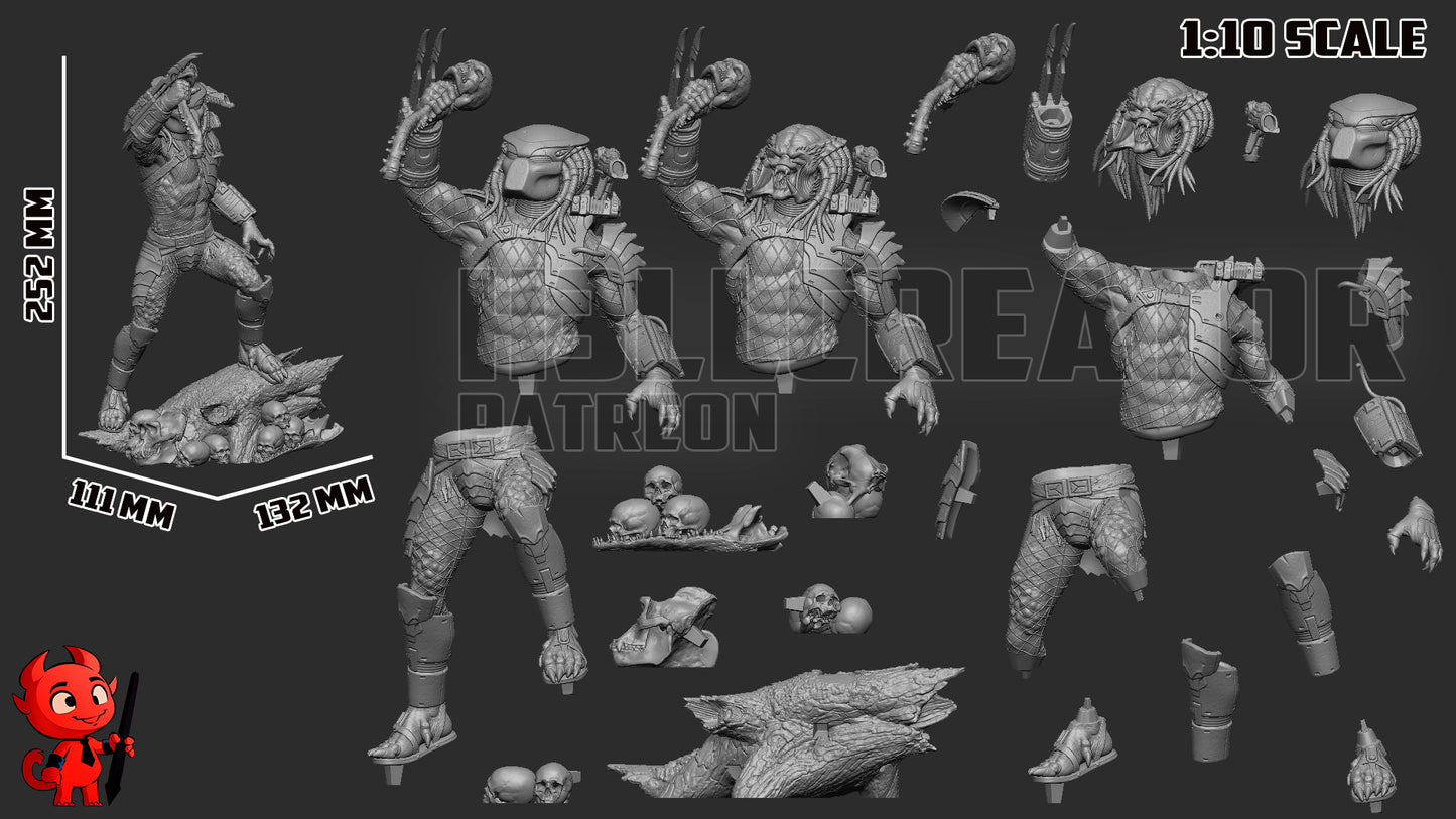 Predator | 3D Printed Resin Model | Unpainted or Hand-Painted