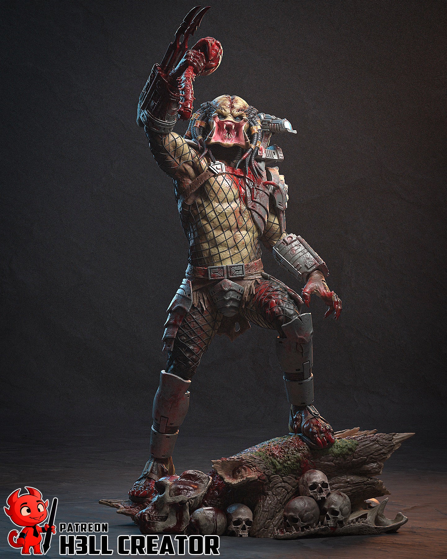 Predator | 3D Printed Resin Model | Unpainted or Hand-Painted