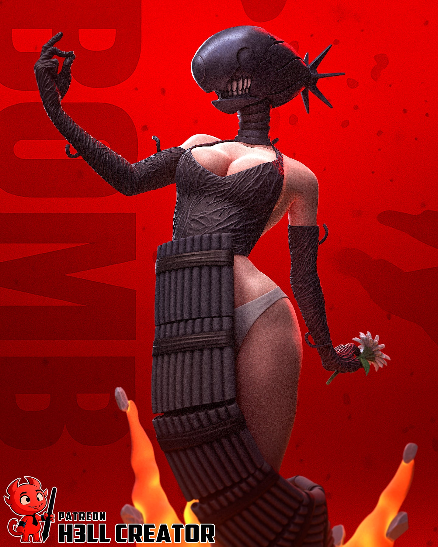 Reze | 3D Printed Resin Model | Unpainted or Hand-Painted