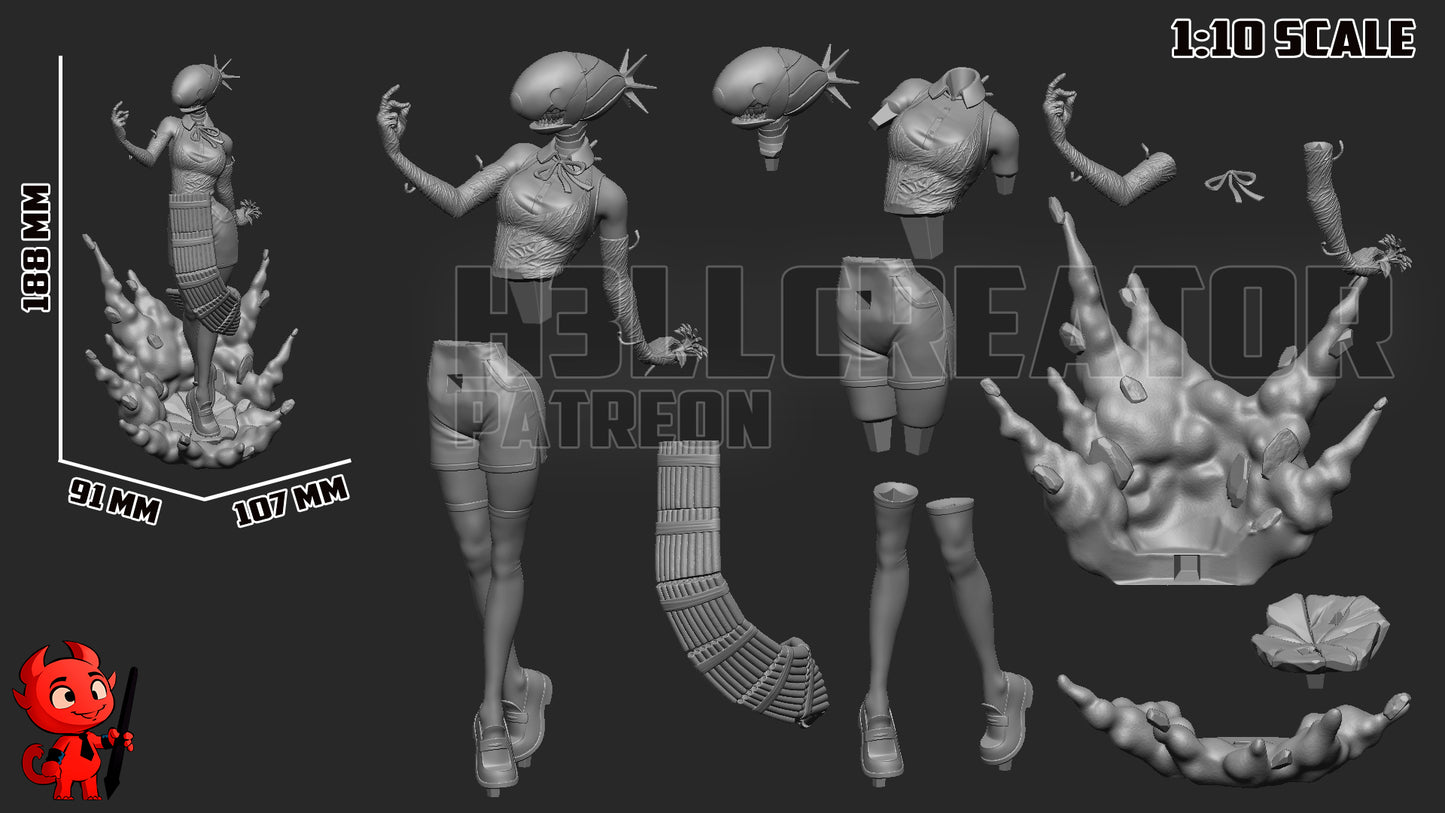 Reze | 3D Printed Resin Model | Unpainted or Hand-Painted