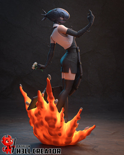 Reze | 3D Printed Resin Model | Unpainted or Hand-Painted