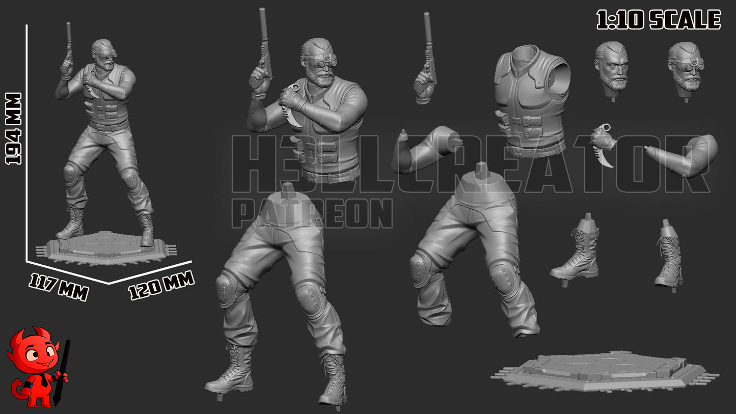 Sam Fisher | 3D Printed Resin Model | Unpainted or Hand-Painted