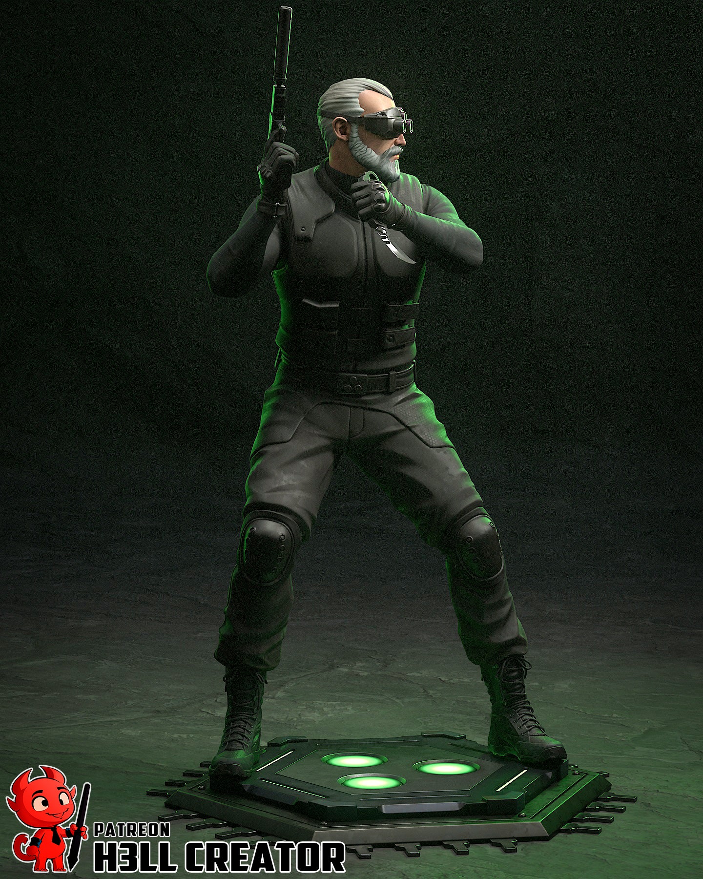 Sam Fisher | 3D Printed Resin Model | Unpainted or Hand-Painted