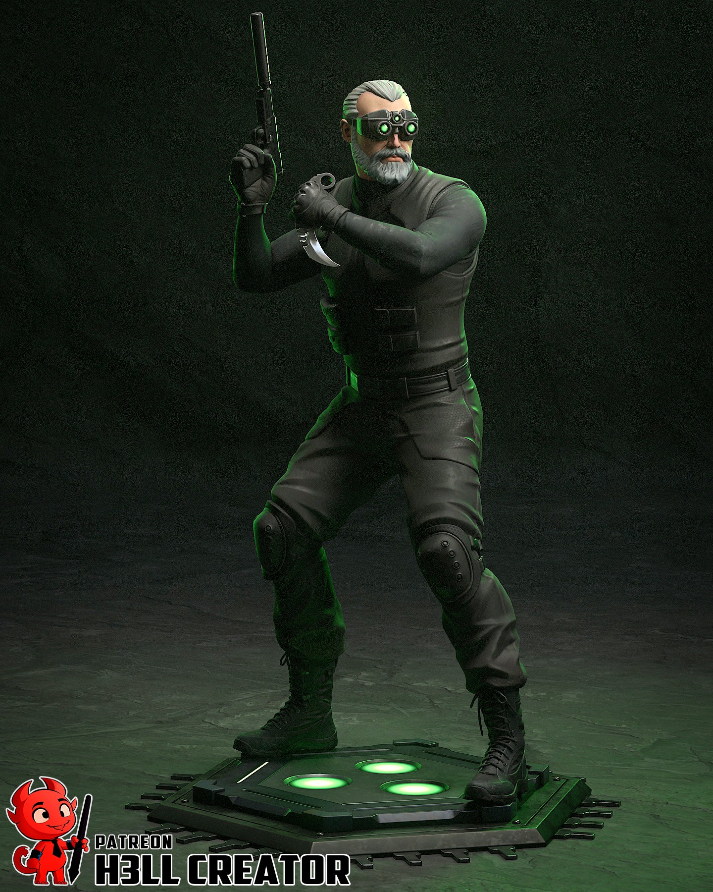 Sam Fisher | 3D Printed Resin Model | Unpainted or Hand-Painted