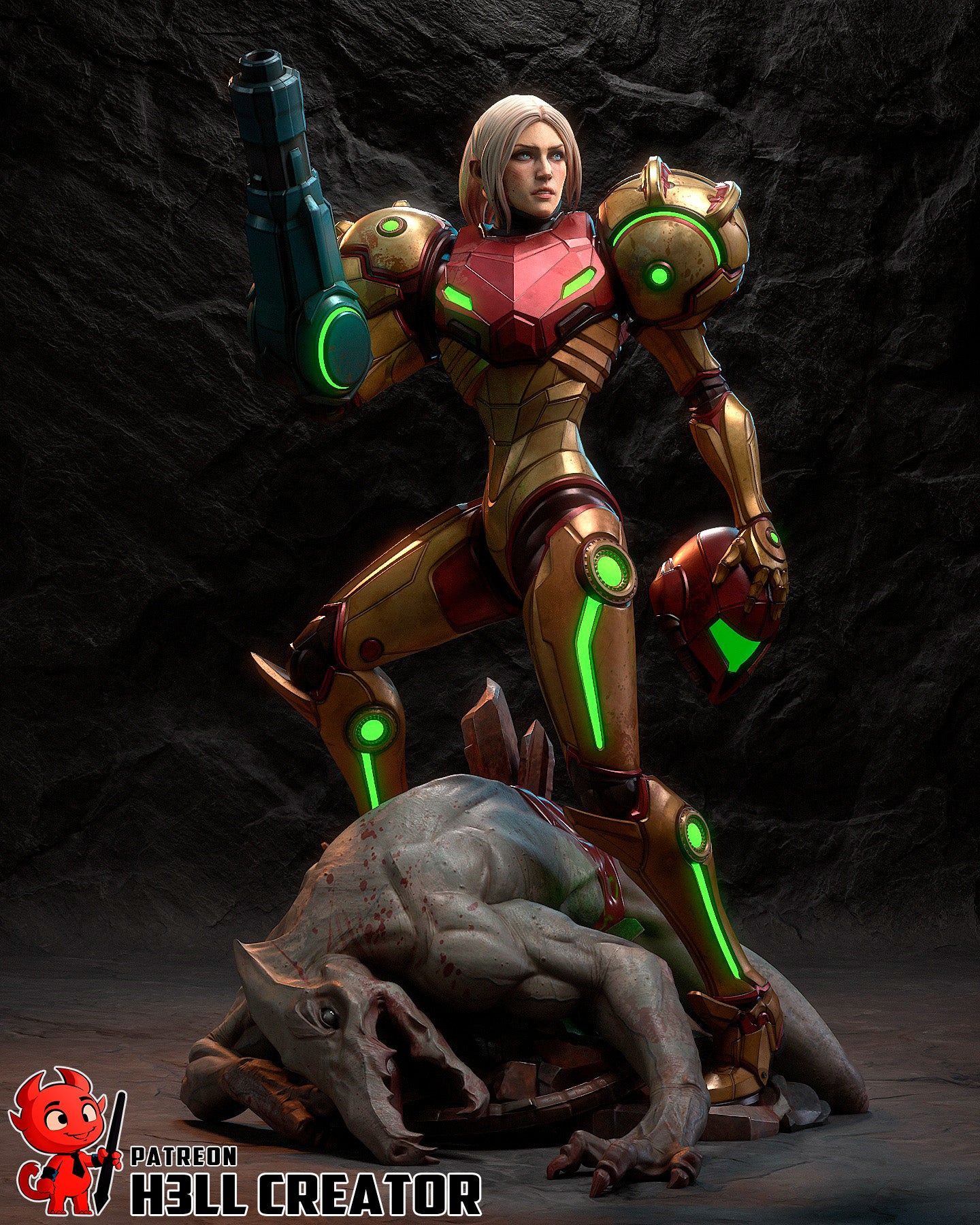 Samus | 3D Printed Resin Model | Unpainted or Hand-Painted