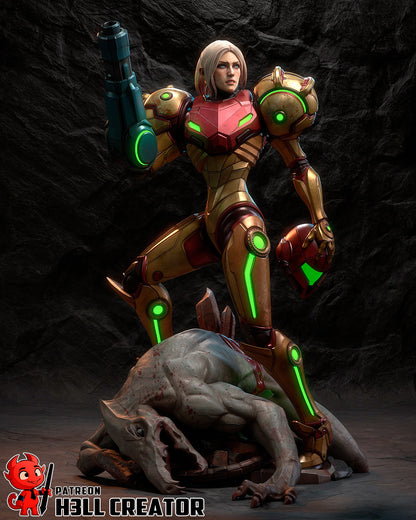 Samus | 3D Printed Resin Model | Unpainted or Hand-Painted