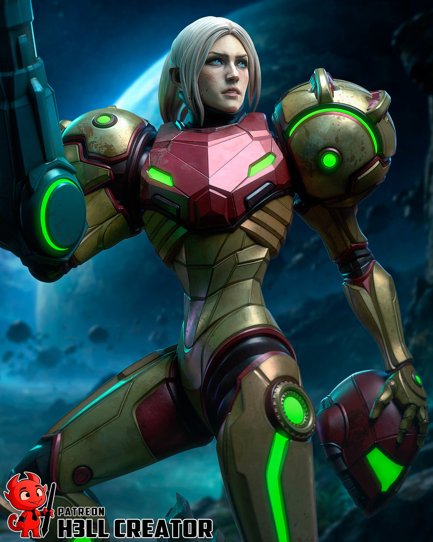 Samus | 3D Printed Resin Model | Unpainted or Hand-Painted