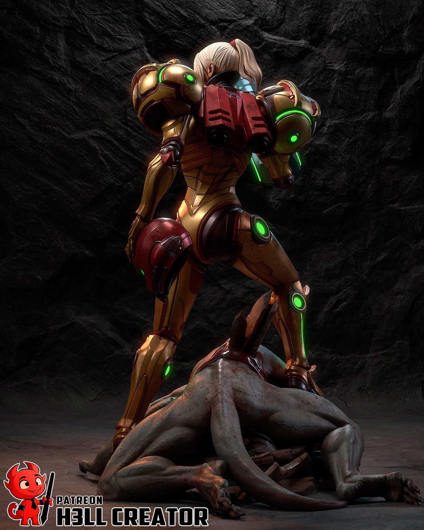 Samus | 3D Printed Resin Model | Unpainted or Hand-Painted