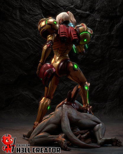 Samus | 3D Printed Resin Model | Unpainted or Hand-Painted