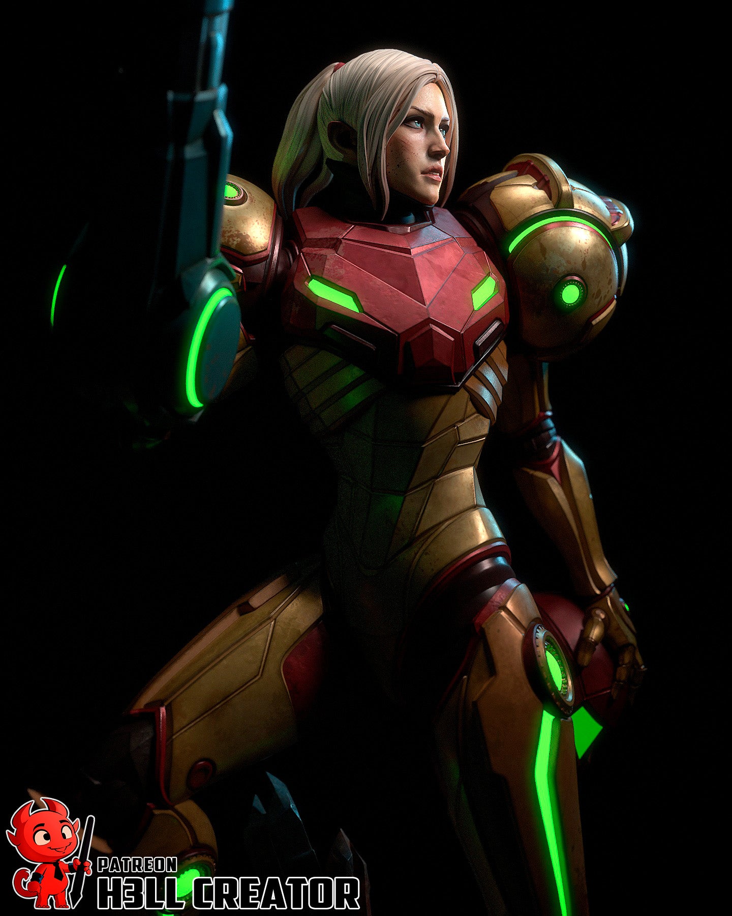 Samus | 3D Printed Resin Model | Unpainted or Hand-Painted
