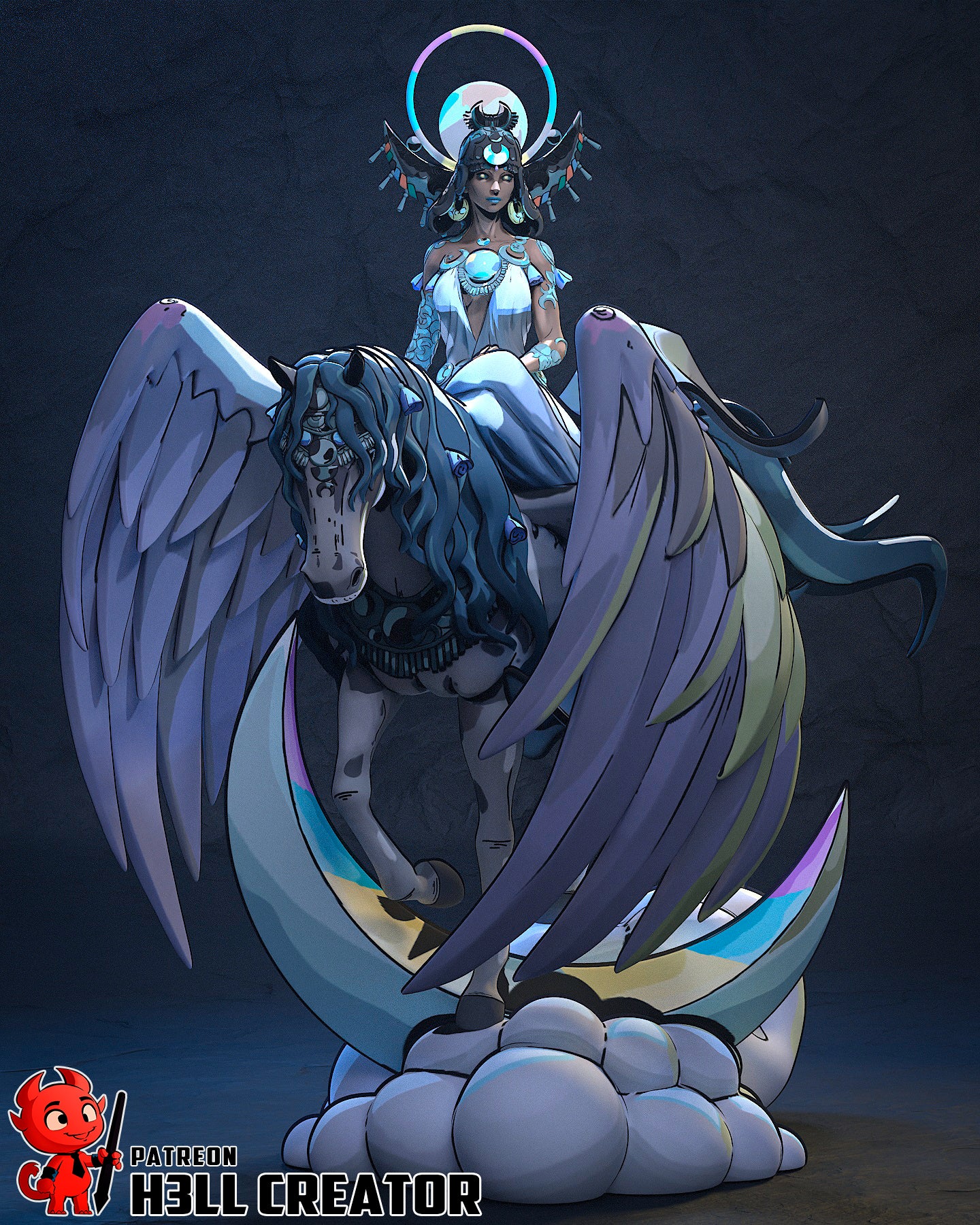 Selene - Hades | 3D Printed Resin Model | Unpainted or Hand-Painted