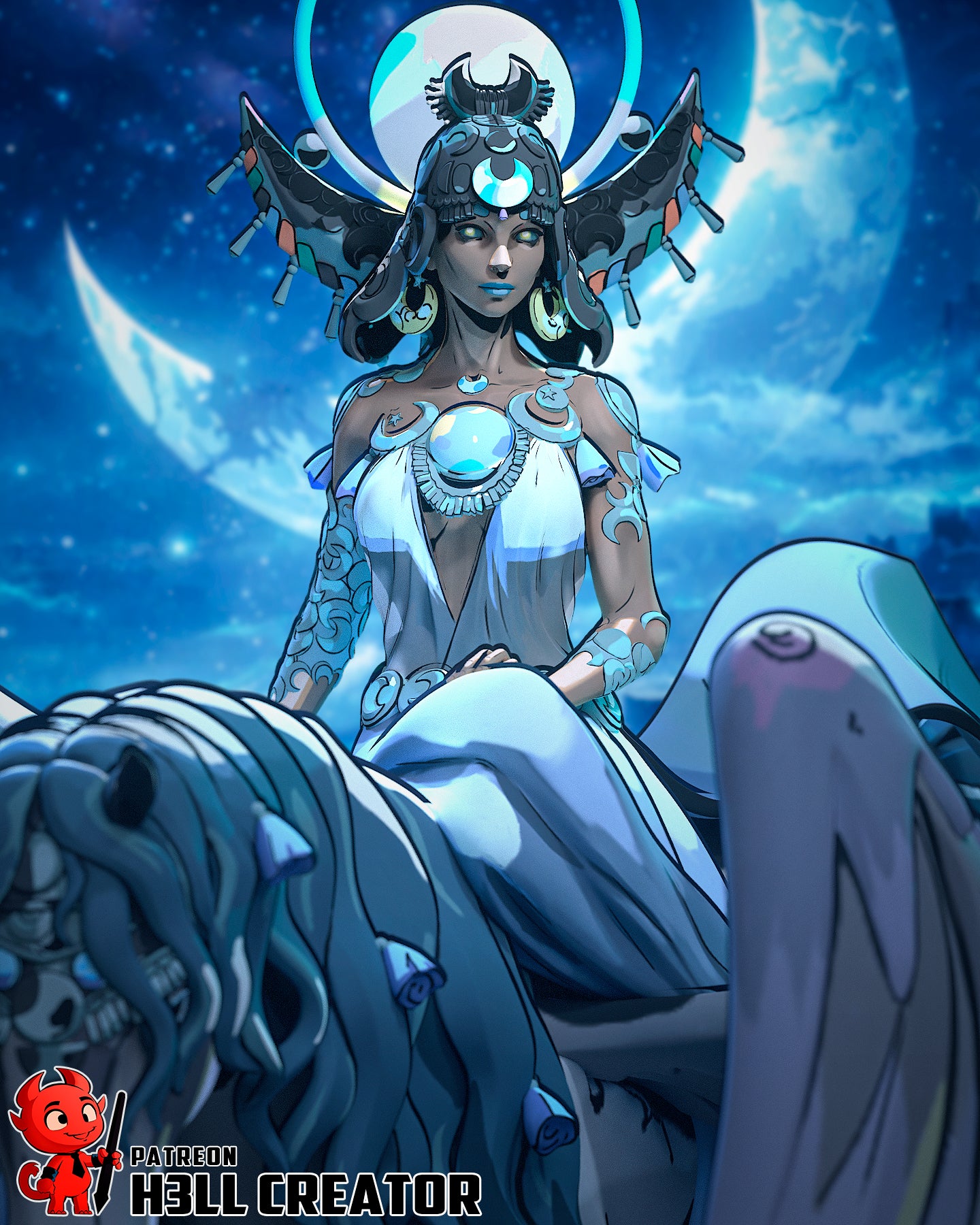 Selene - Hades | 3D Printed Resin Model | Unpainted or Hand-Painted