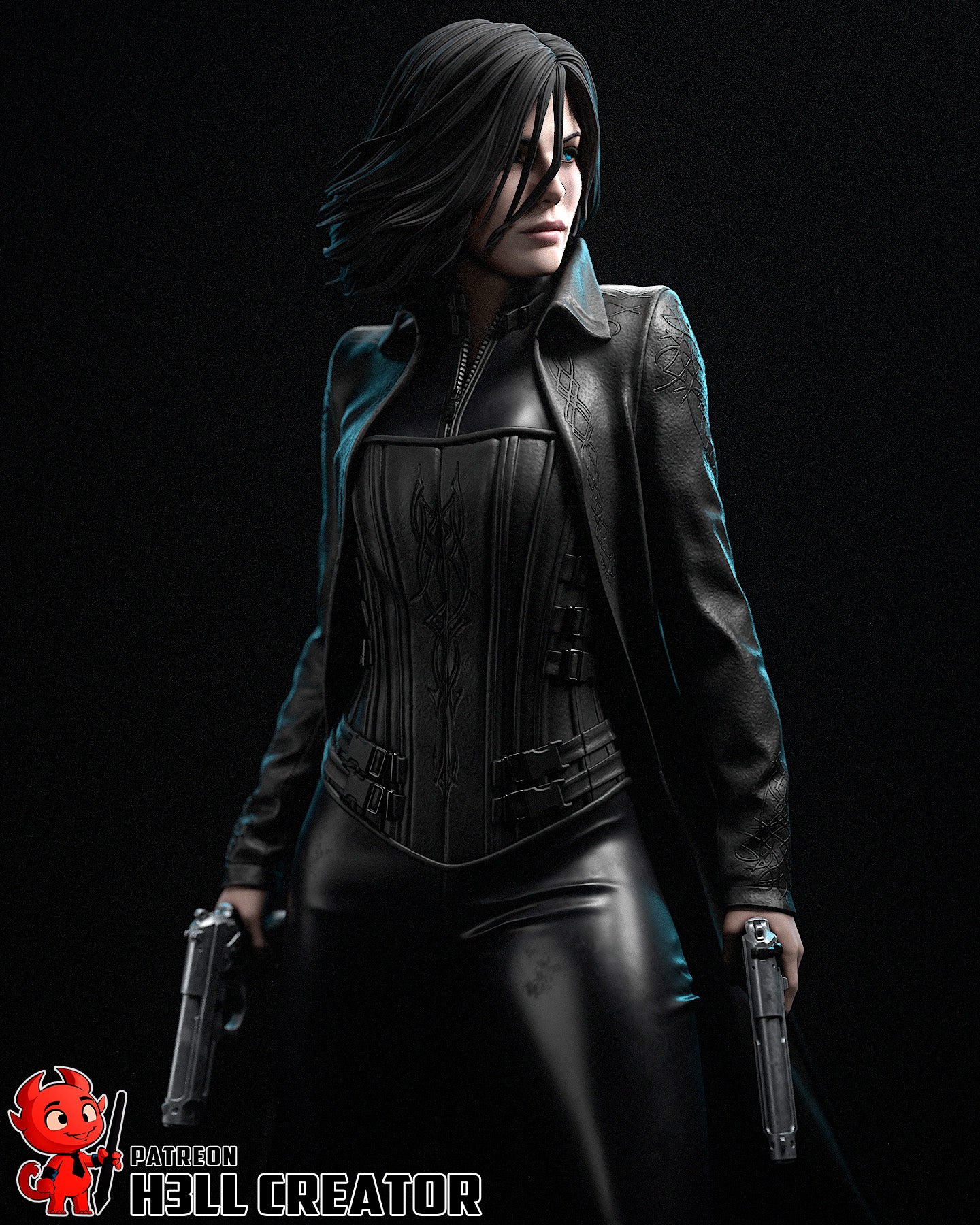 Selene - Underworld | 3D Printed Resin Model | Unpainted or Hand-Painted