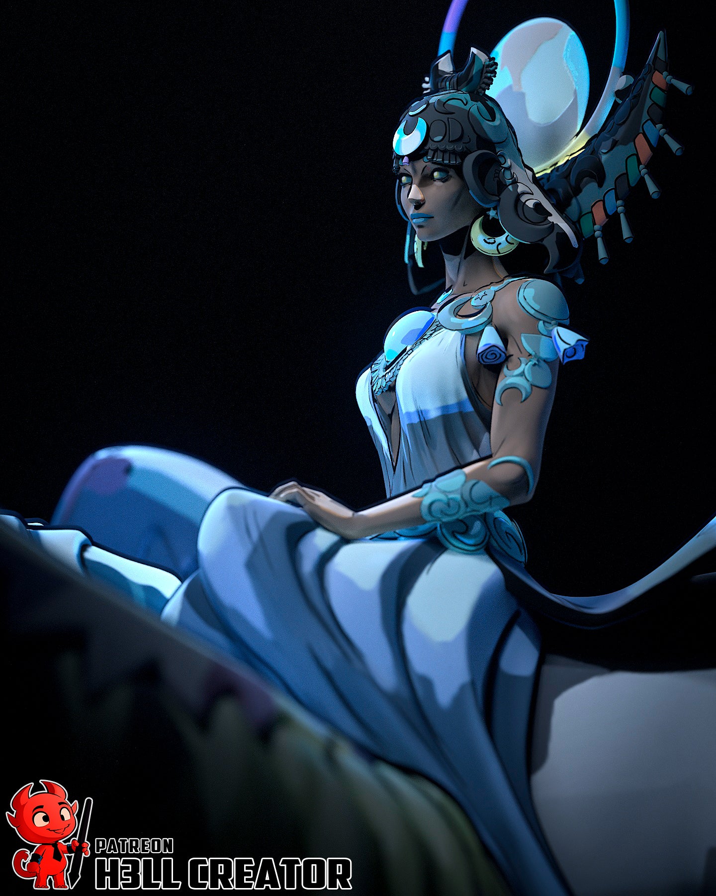 Selene - Hades | 3D Printed Resin Model | Unpainted or Hand-Painted